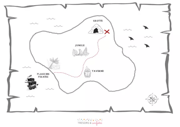L'île des pirates 5-6 ans - TRESORS & confettis