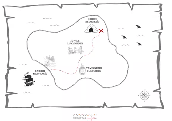 L'île des pirates 7-9 ans - TRESORS & confettis
