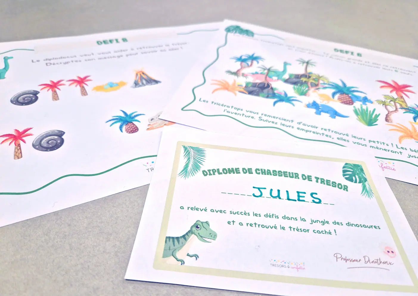 Sur les traces des dinosaures - TRESORS & confettis